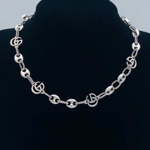 Gucci Silver Logo Necklace